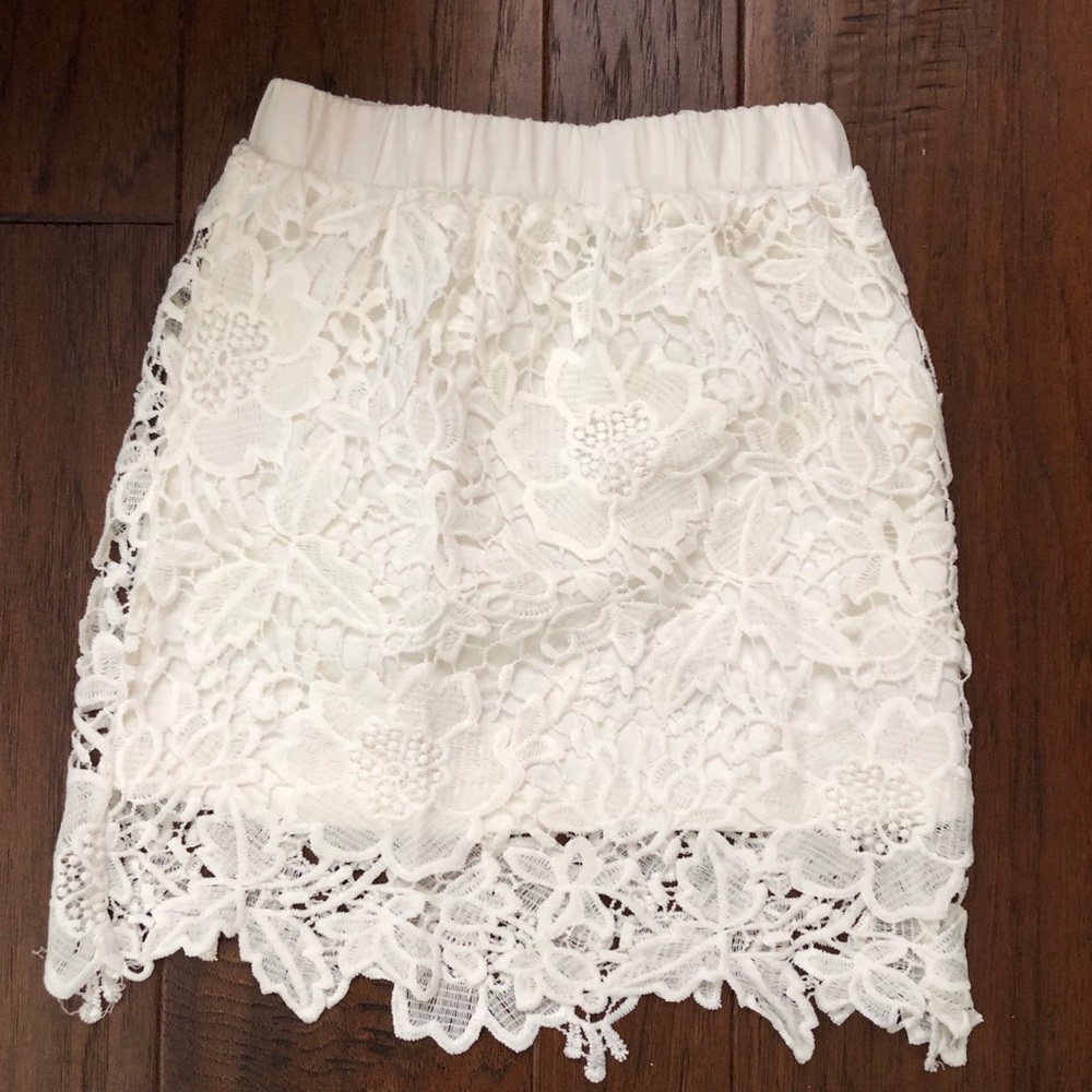 White lace shirt